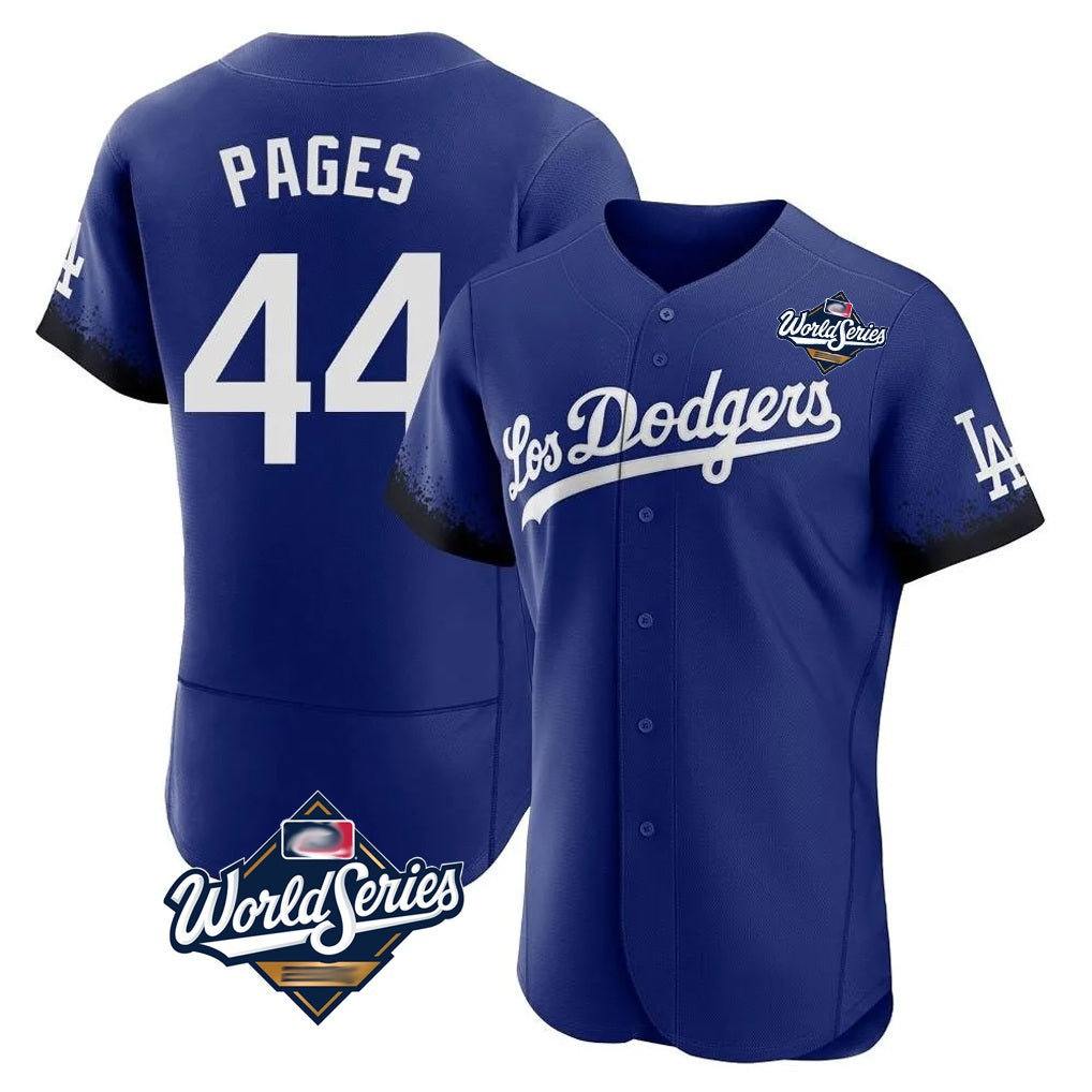 Los Angeles Dodgers #44 Andy Pages Player Royal HOLBERT World Series City Connect Elite Home Stitched Jerseys