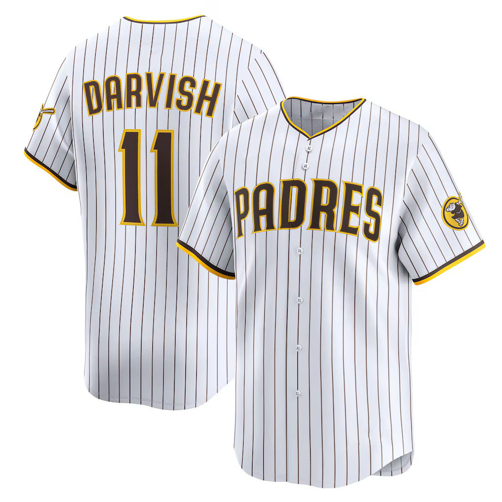 San Diego Padres #11 Yu Darvish White HOLBERT Home Limited Player Jersey