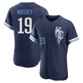 Kansas City Royals #19 Michael Massey Player Navy HOLBERT City Connect Limited Elite Home Stitched Jerseys