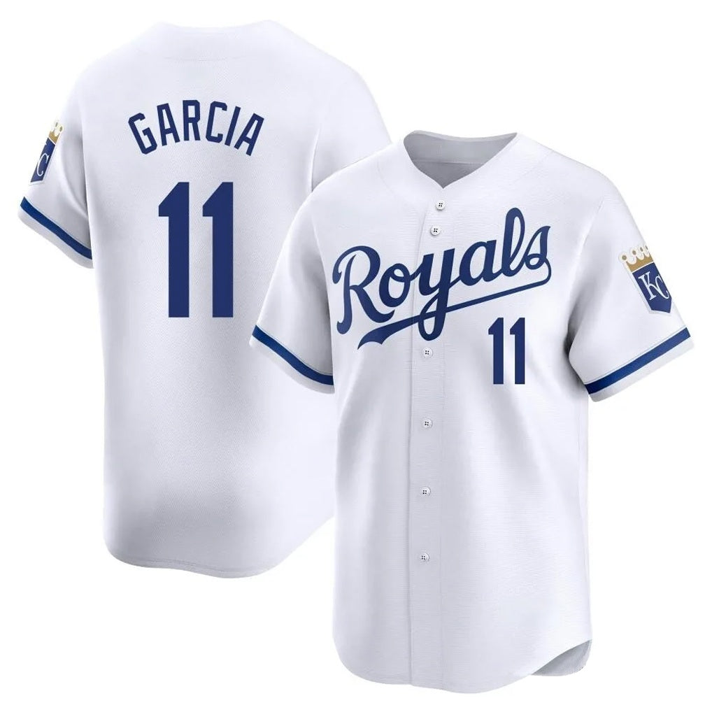 Kansas City Royals #11 Maikel Garcia Player White HOLBERT Alt Limited Home Stitched Jerseys
