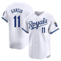 Kansas City Royals #11 Maikel Garcia Player White HOLBERT Alt Limited Home Stitched Jerseys
