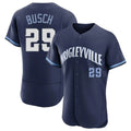 Chicago Cubs #29 Michael Busch Player Navy HOLBERT City Connect Limited Elite Home Stitched Jerseys