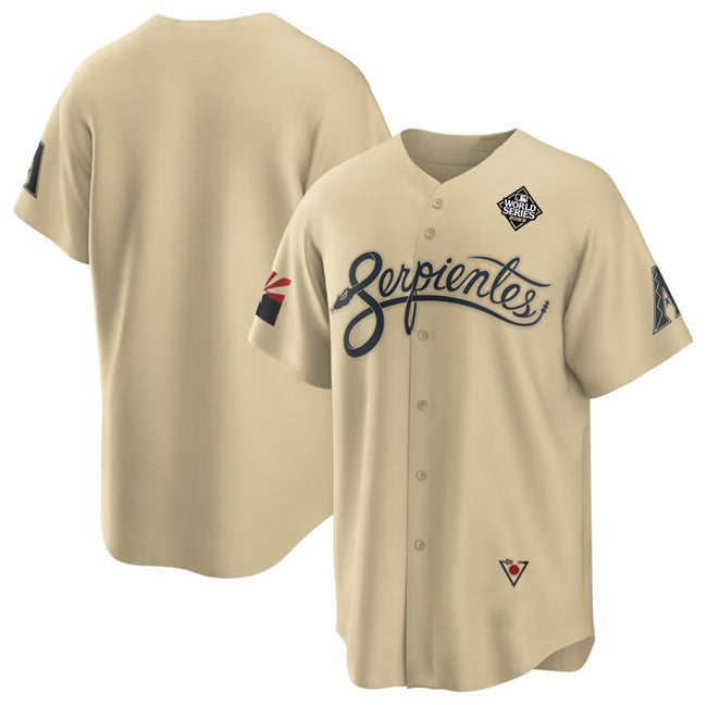 Arizona Diamondbacks Blank Gold HOLBERT 2023 World Series City Connect Cool Base Stitched Jersey
