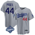 Los Angeles Dodgers #44 Andy Pages Player Gray HOLBERT World Series Meet Game Home Stitched Jerseys