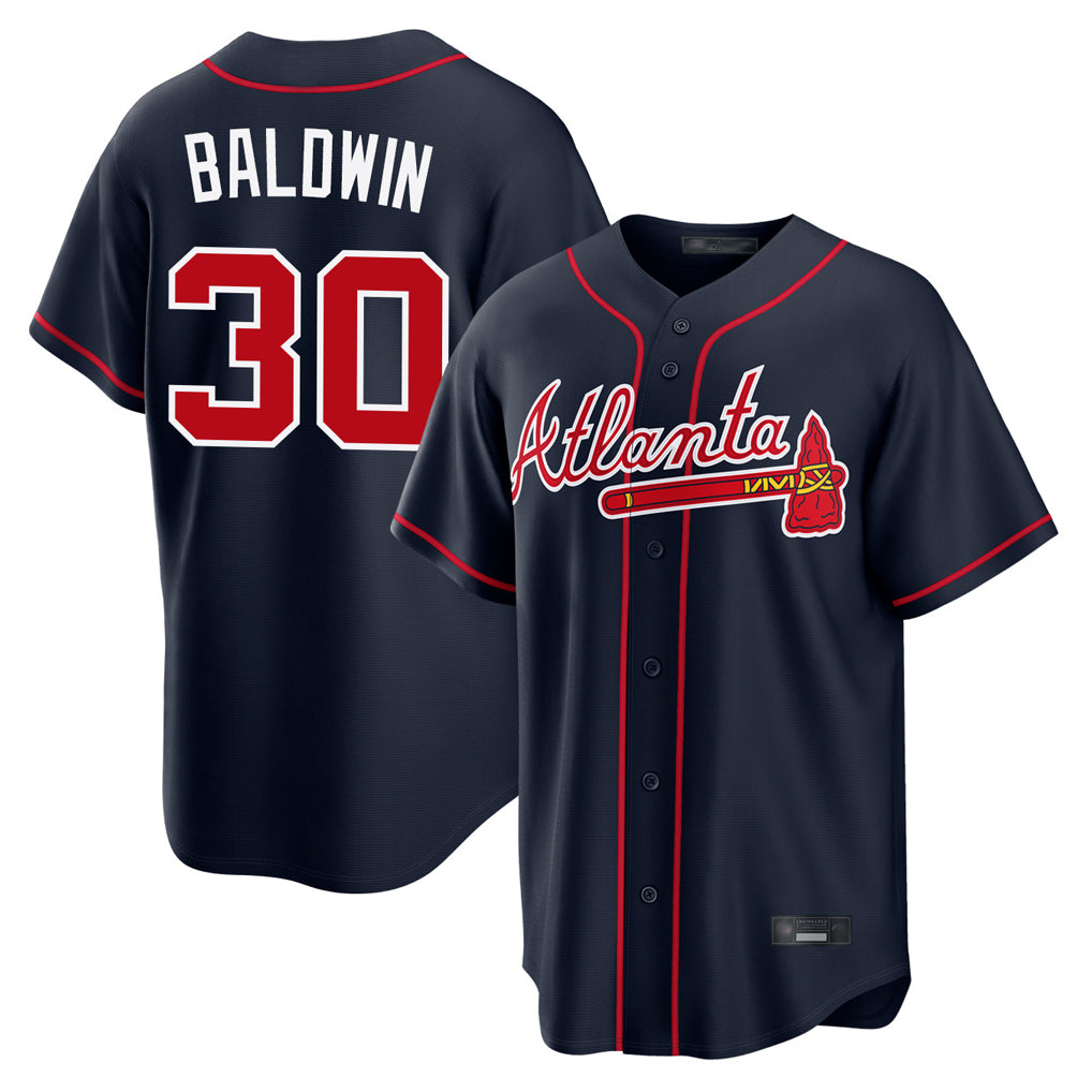Atlanta Braves #30 Drake Baldwin Player Navy HOLBERT Home Game Stitched Jerseys