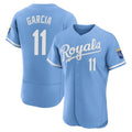 Kansas City Royals #11 Maikel Garcia Player Light Blue HOLBERT Alt Limited Elite Home Stitched Jerseys