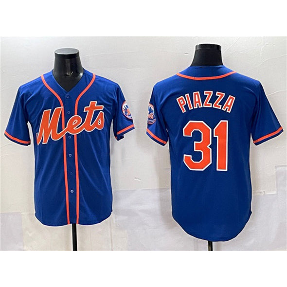 New York Mets #31 Mike Piazza Blue HOLBERT Cool Base Stitched Jersey