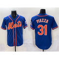 New York Mets #31 Mike Piazza Blue HOLBERT Cool Base Stitched Jersey