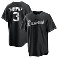 Atlanta Braves #3 Dale Murphy Player Black HOLBERT Home Game Stitched Jerseys