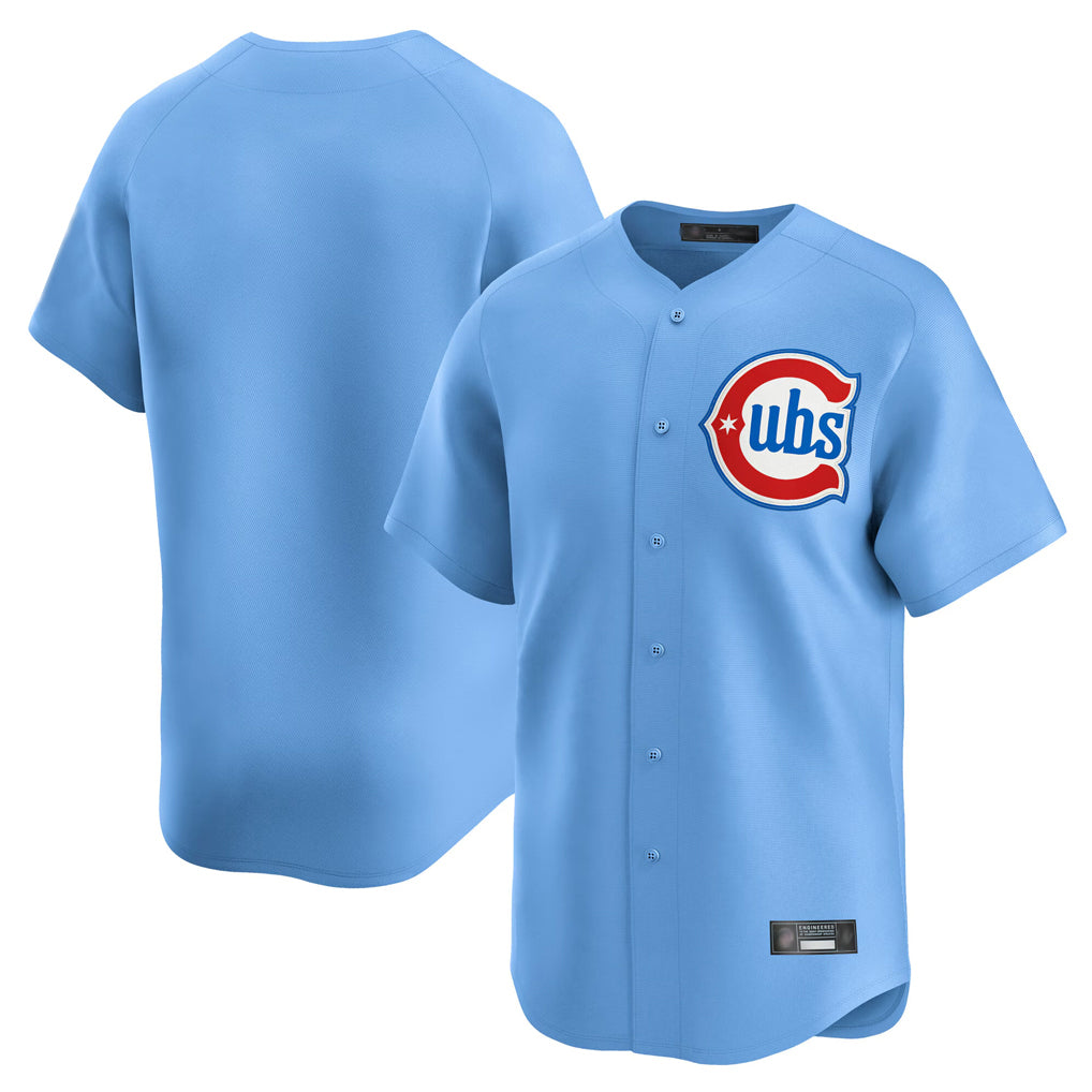 Chicago Cubs Light Blue HOLBERT Limited Home Blank Player Stitched Jerseys