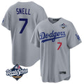 Los Angeles Dodgers #7 Blake Snell Player Gray HOLBERT Game World Series Home Stitched Jerseys