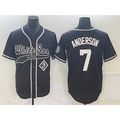 Chicago White Sox #7 Tim Anderson Black HOLBERT Cool Base Stitched Jersey 2