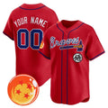 Custom Atlanta Braves x Dragon Ball Red HOLBERT Vapor Premier Limited Jersey - All Stitched