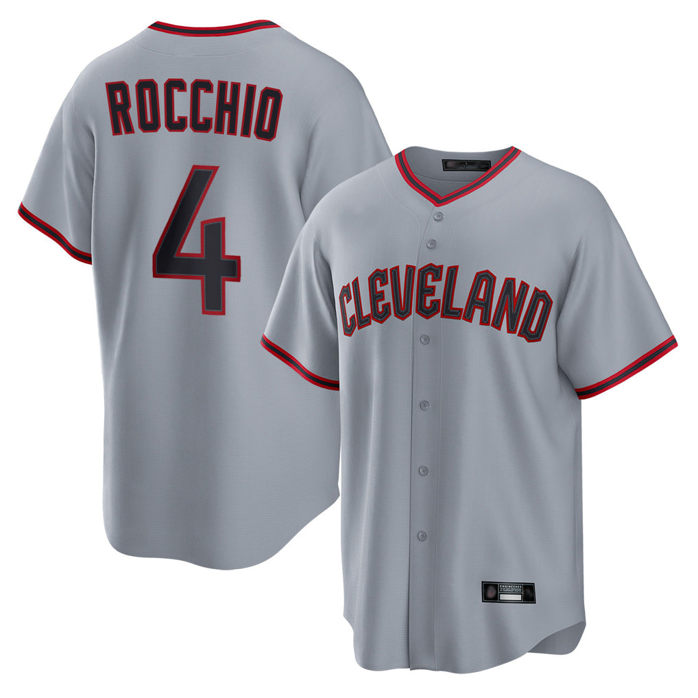 Cleveland Guardians #4 Brayan Rocchio Player Gray HOLBERT Home Game Stitched Jerseys