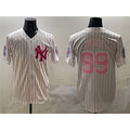 New York Yankees #99 Aaron Judge Pink HOLBERT With Patch Limited Stitched Jersey