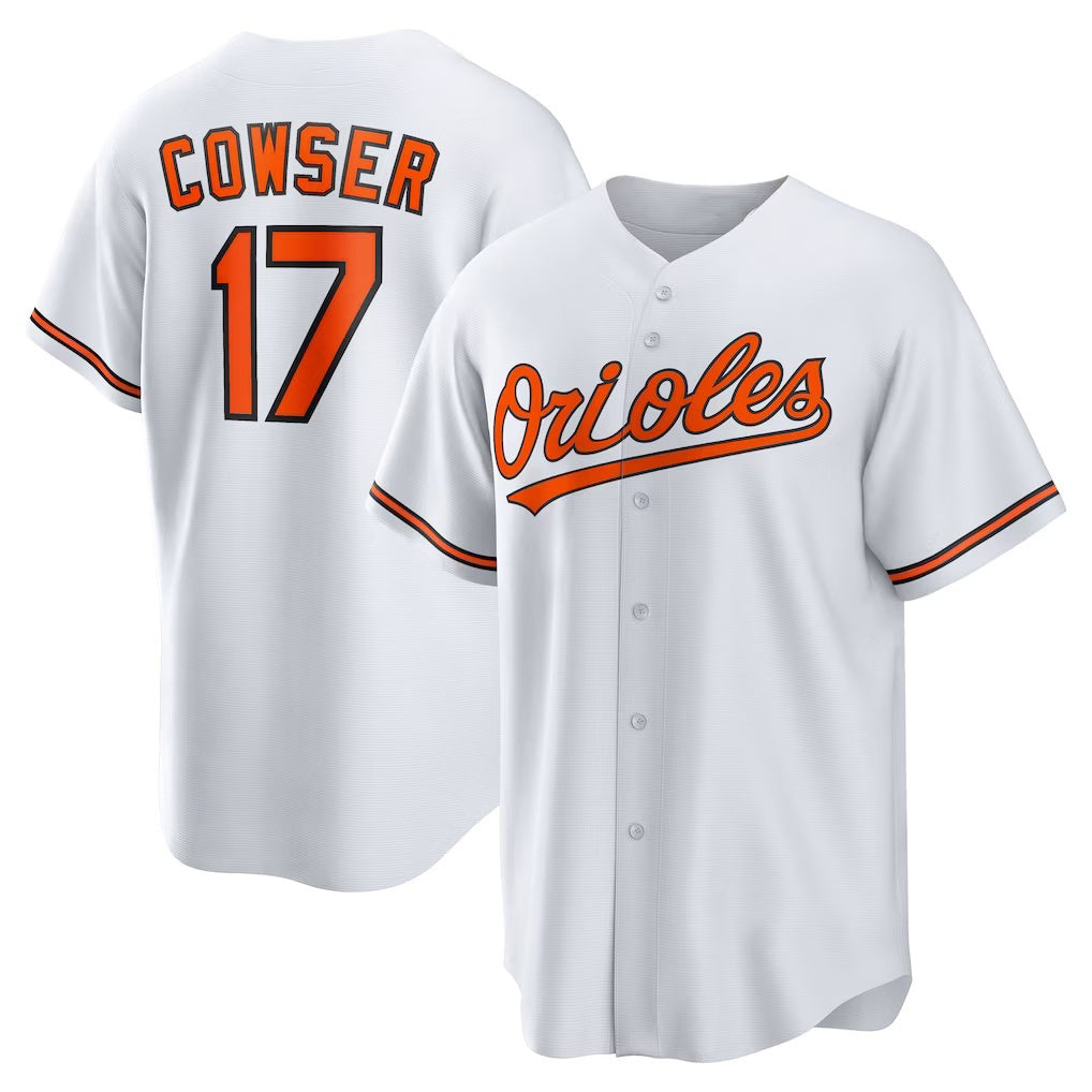 Baltimore Orioles #17 Colton Cowser White HOLBERT Home Replica Jersey