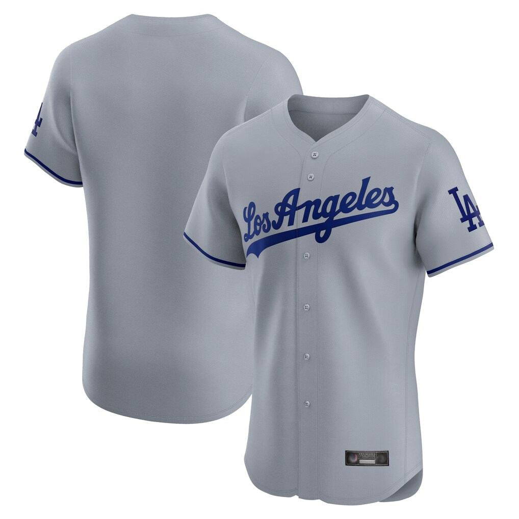 Los Angeles Dodgers Blank Player Gray HOLBERT Limited Elite Home Stitched Jerseys