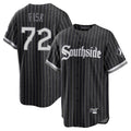 Chicago White Sox #72 Carlton Fisk Player Black HOLBERT City Connect Home Game Stitched Jerseys