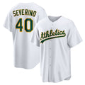 Oakland Athletics #40 Luis Severino White HOLBERT Home Replica Jersey