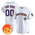 Custom Seattle Mariners x Dragon Ball White HOLBERT Vapor Premier Limited Jersey - All Stitched