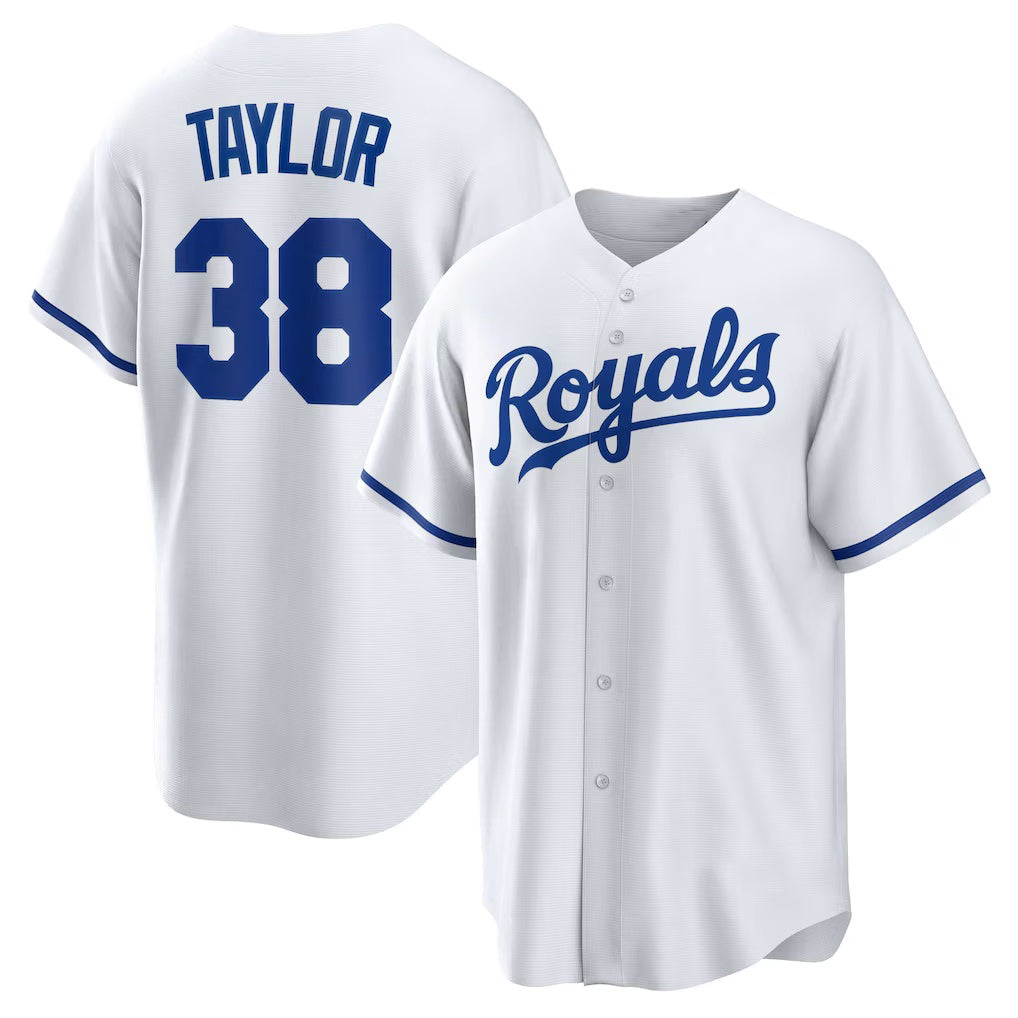 Kansas City Royals #38 Josh Taylor White HOLBERT Home Replica Player Jersey