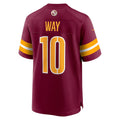 W.Commanders #10 Tress Way Burgundy HOLBERT Game Jersey