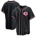 Cincinnati Reds Blank Player Black HOLBERT Fashion Out Home Game Stitched Jerseys