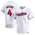 Cleveland Guardians #4 Brayan Rocchio Player White HOLBERT Limited Home Stitched Jerseys