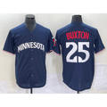 Minnesota Twins #25 Byron Buxton 2023 Navy Blue HOLBERT Cool Base Stitched Jersey