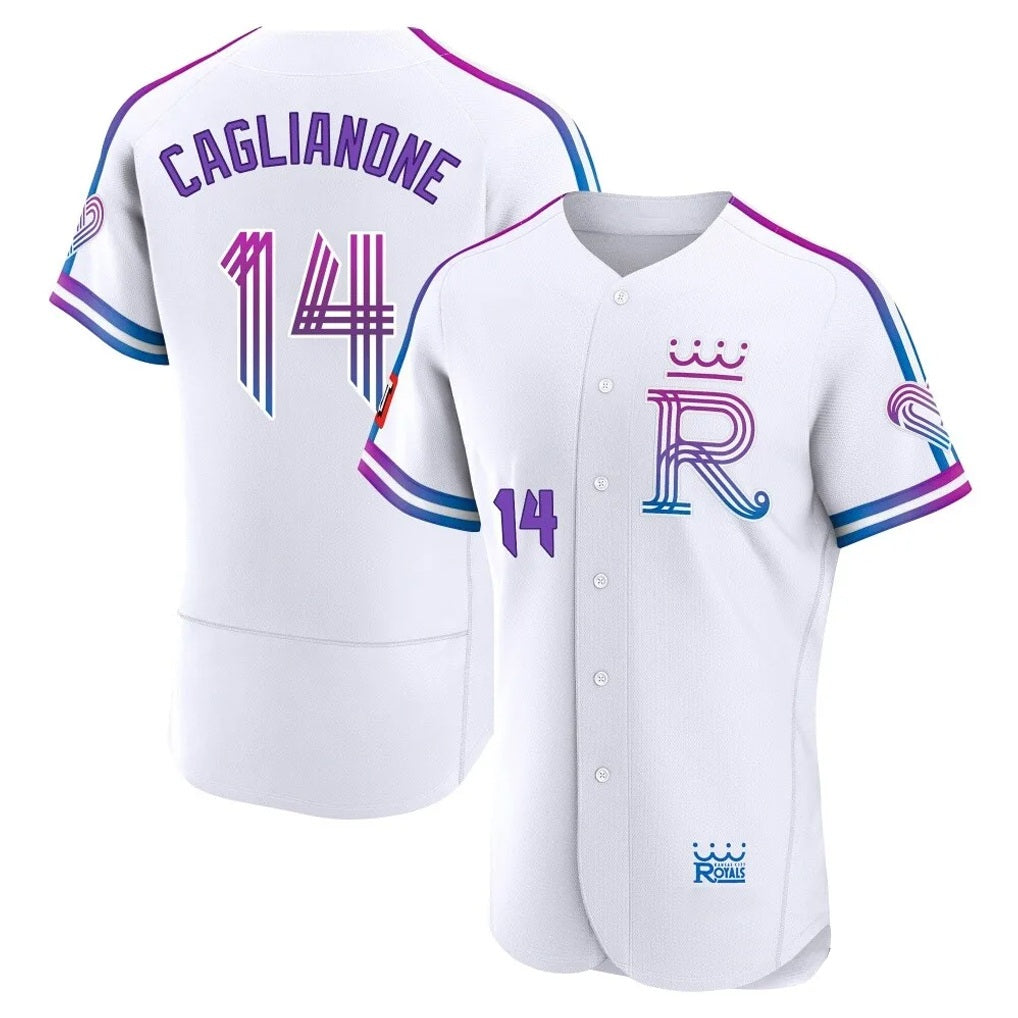 Kansas City Royals #14 Jac Caglianone Player White HOLBERT 2026 City Connect Limited Elite Home Stitched Jerseys