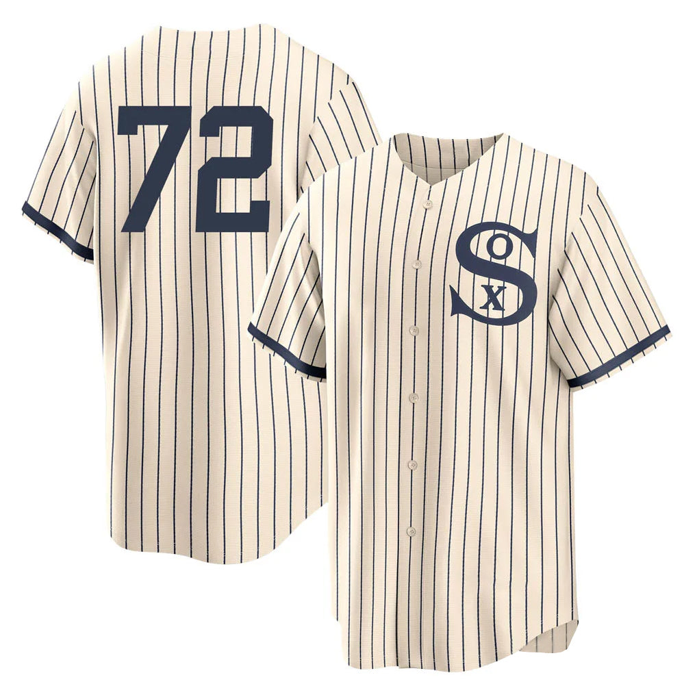 Chicago White Sox #72 Carlton Fisk Player Cream HOLBERT Field of Dreams Home Game Stitched Jerseys