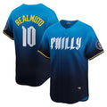 Philadelphia Phillies #10 J.T. Realmuto Blue HOLBERT 2024 City Connect Limited Player Jersey