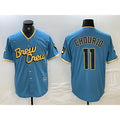 Milwaukee Brewers #11 Jackson Chourio Blue HOLBERT 2022 City Connect Cool Base Stitched Jersey
