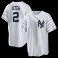 New York Yankees #2 Derek Jeter White HOLBERT Home Retired Player Replica Jersey