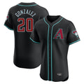 Arizona Diamondbacks #20 Luis Gonzalez Player Black HOLBERT Limited Elite Home Game Stitched Jerseys