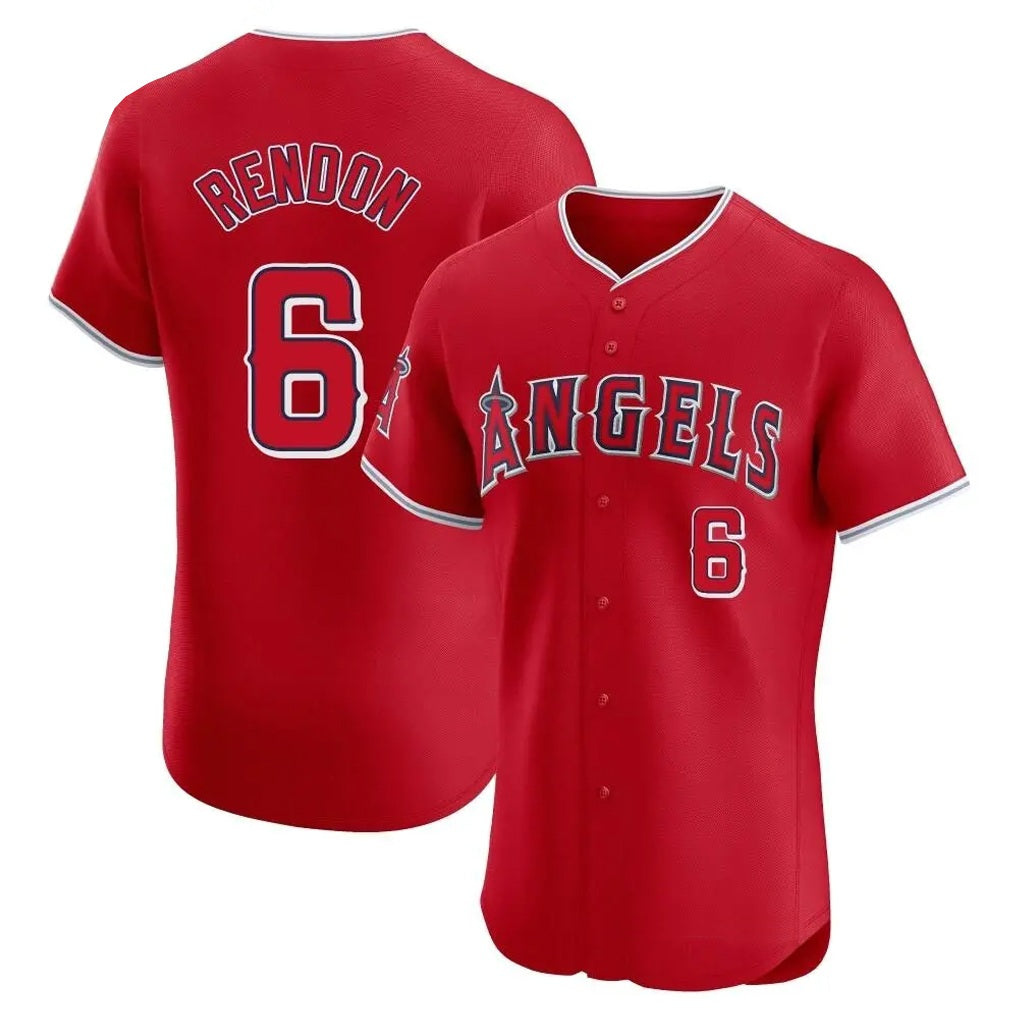 Los Angeles Angels #6 Anthony Rendon Player Red HOLBERT Home Limited Elite Stitched Jerseys