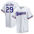 Texas Rangers #29 Adrian Beltre White HOLBERT Home Retired Player Replica Jersey