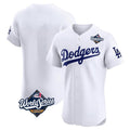 Los Angeles Dodgers Blank Player White HOLBERT Limited Elite Home World Series Stitched Jerseys