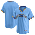 Milwaukee Brewers Blank Player Light Blue HOLBERT Cooperstown Collection T-shirt Stitched Jerseys