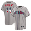 Arizona Diamondbacks #14 Gabriel Moreno Player Gray HOLBERT USA 250 Fourth of July Home Game Stitched Jerseys