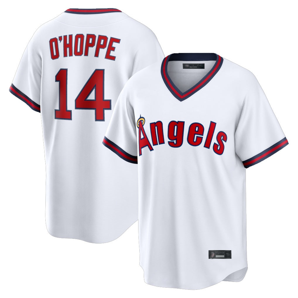 Los Angeles Angels #14 Logan O'Hoppe Player White HOLBERT T-shirt Home Game Stitched Jerseys