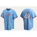 Texas Rangers #48 Jacob deGrom Light Blue HOLBERT Cool Base Stitched Jersey