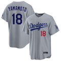 Los Angeles Dodgers #18 Yoshinobu Yamamoto Player Gray HOLBERT Game Home Stitched Jerseys