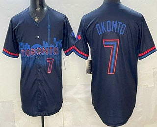 Toronto Blue Jays #7 Kazuma Okamoto Black HOLBERT City Limited Jersey