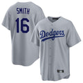 Los Angeles Dodgers #16 Will Smith Player Gray HOLBERT Game Stitched Jerseys