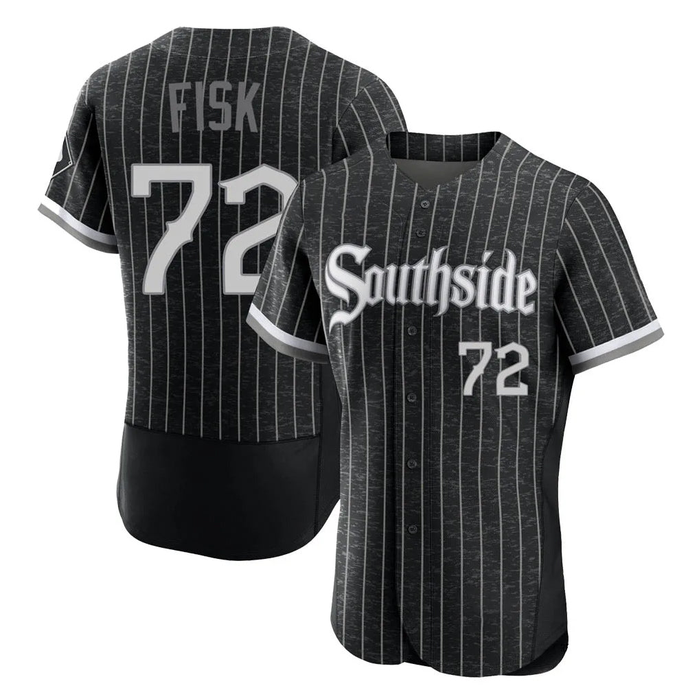 Chicago White Sox #72 Carlton Fisk Player Black HOLBERT City Connect Limited Elite Home Stitched Jerseys