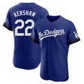 Los Angeles Dodgers #22 Clayton Kershaw Player Royal HOLBERT City Connect Elite Home Stitched Jerseys