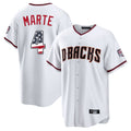 Arizona Diamondbacks #4 Ketel Marte Player White HOLBERT USA 250 Fourth of July Home Game Stitched Jerseys