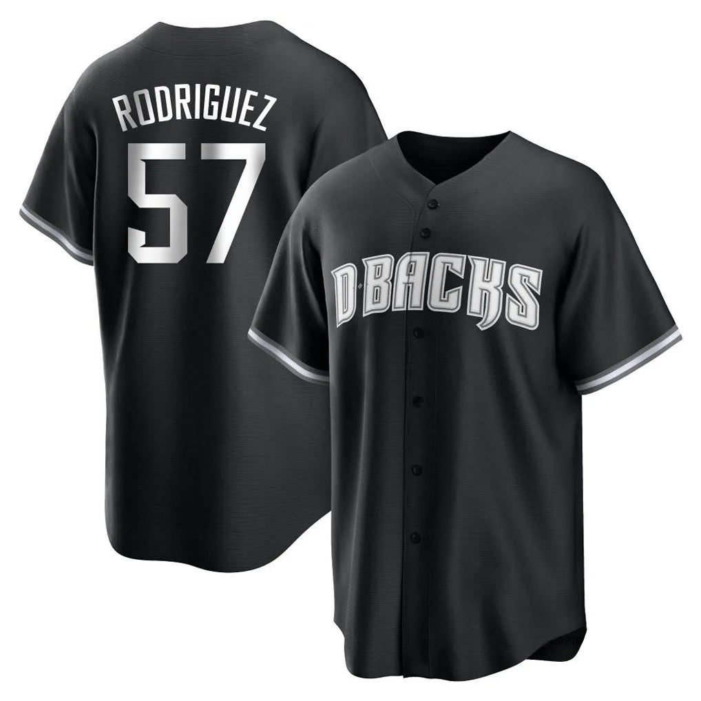 Arizona Diamondbacks #57 Eduardo Rodriguez Player Black HOLBERT Game Home Stitched Jerseys