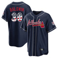 Atlanta Braves #30 Drake Baldwin Player Navy HOLBERT USA 250 Fourth Of July Limited Home Game Stitched Jerseys
